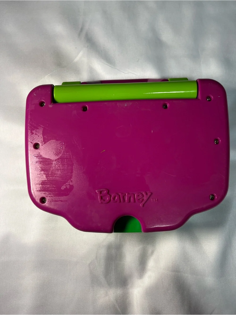 Vintage 2002 Barney Interactive Educational Laptop Learning Toy w/ 5 Discs Works